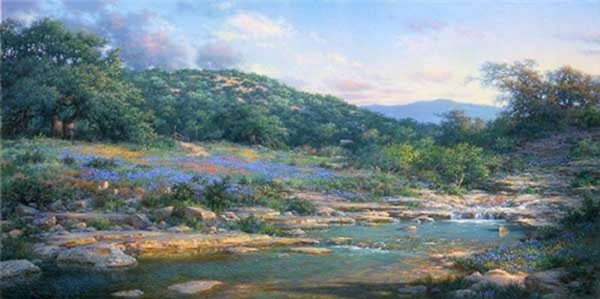 Shades of Spring by Larry Dyke by Larry Dyke — Canvas