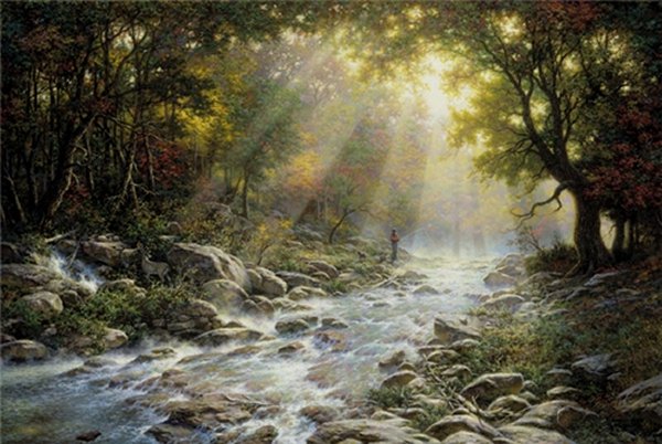 River of Light by Larry Dyke by Larry Dyke — Canvas