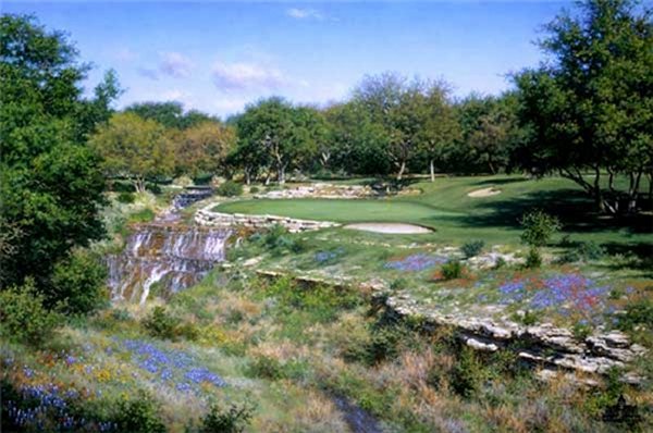 Spring Day at the Ninth by Larry Dyke by Larry Dyke — Canvas