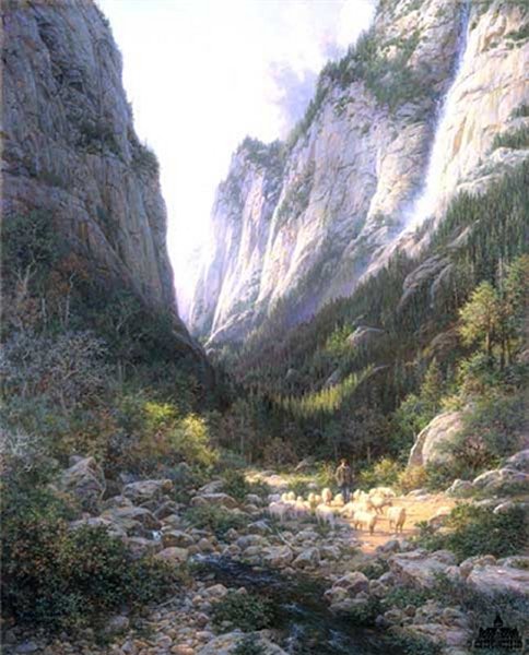 Walk Through the Valley by Larry Dyke by Larry Dyke — Canvas