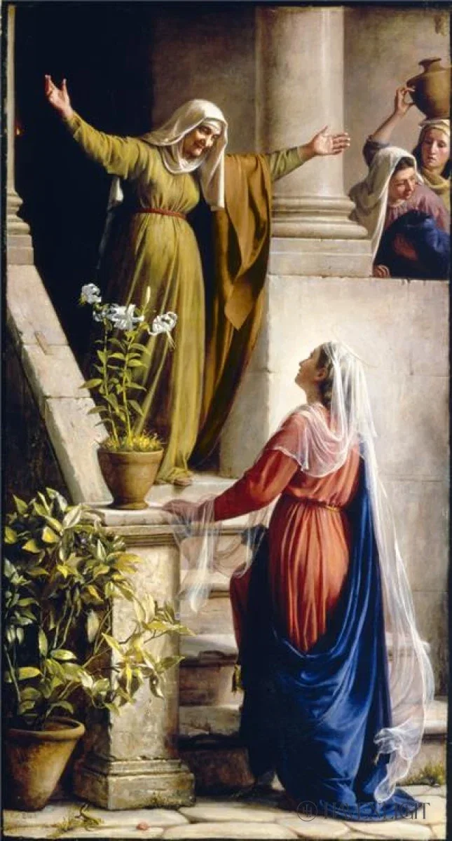 Mary's Visit To Elizabeth by Carl Bloch — Giclee On Canvas