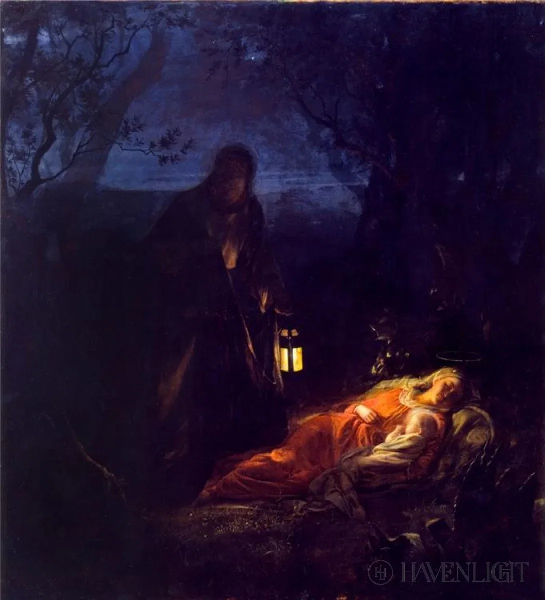 Flight Into Egypt by Carl Bloch — Giclee On Canvas