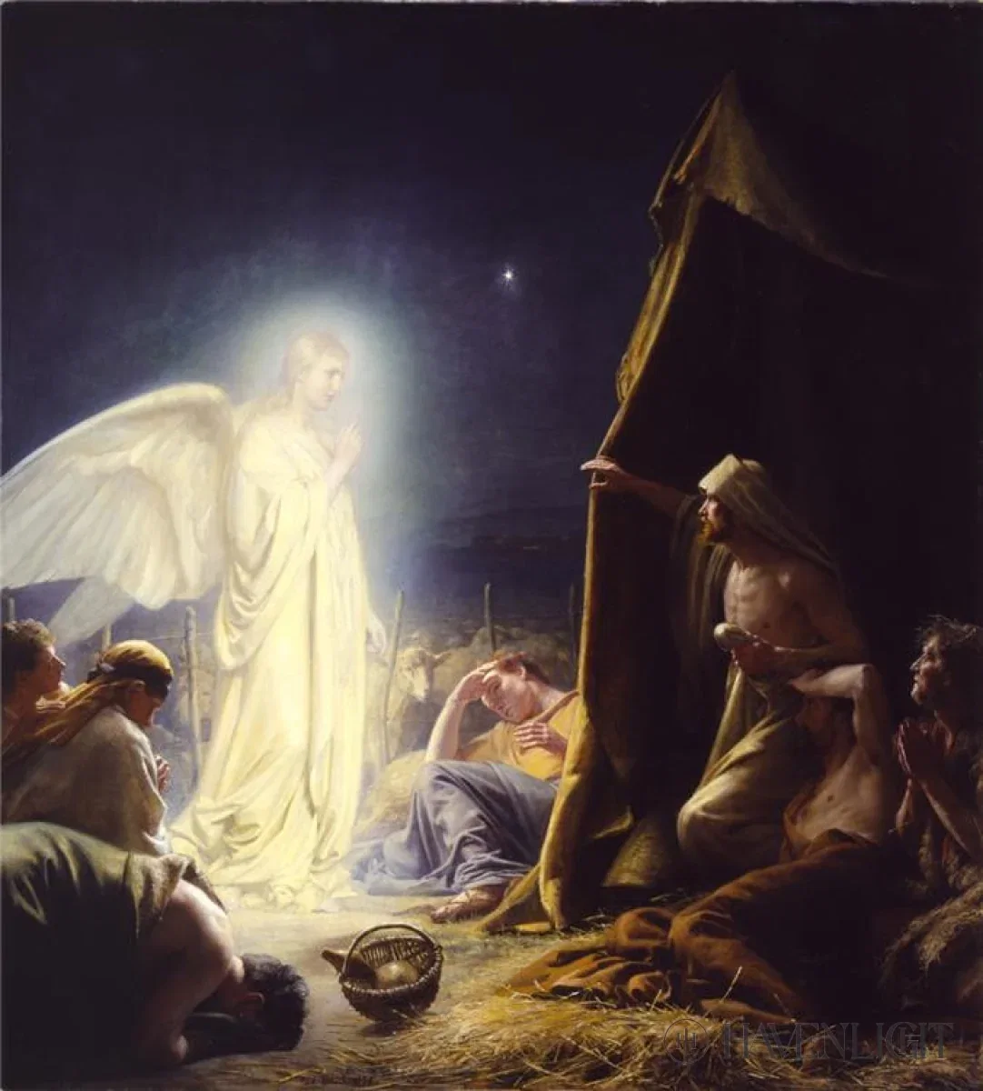 Shepherds by Carl Bloch — Giclee On Canvas