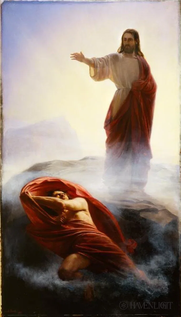 Get Thee Hence, Satan by Carl Bloch — Giclee On Canvas
