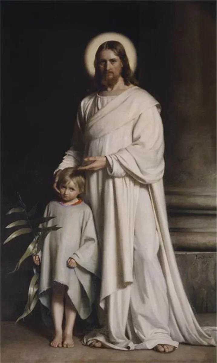 Christ with Boy Gallery Wrap by Carl Bloch — Giclee On Canvas