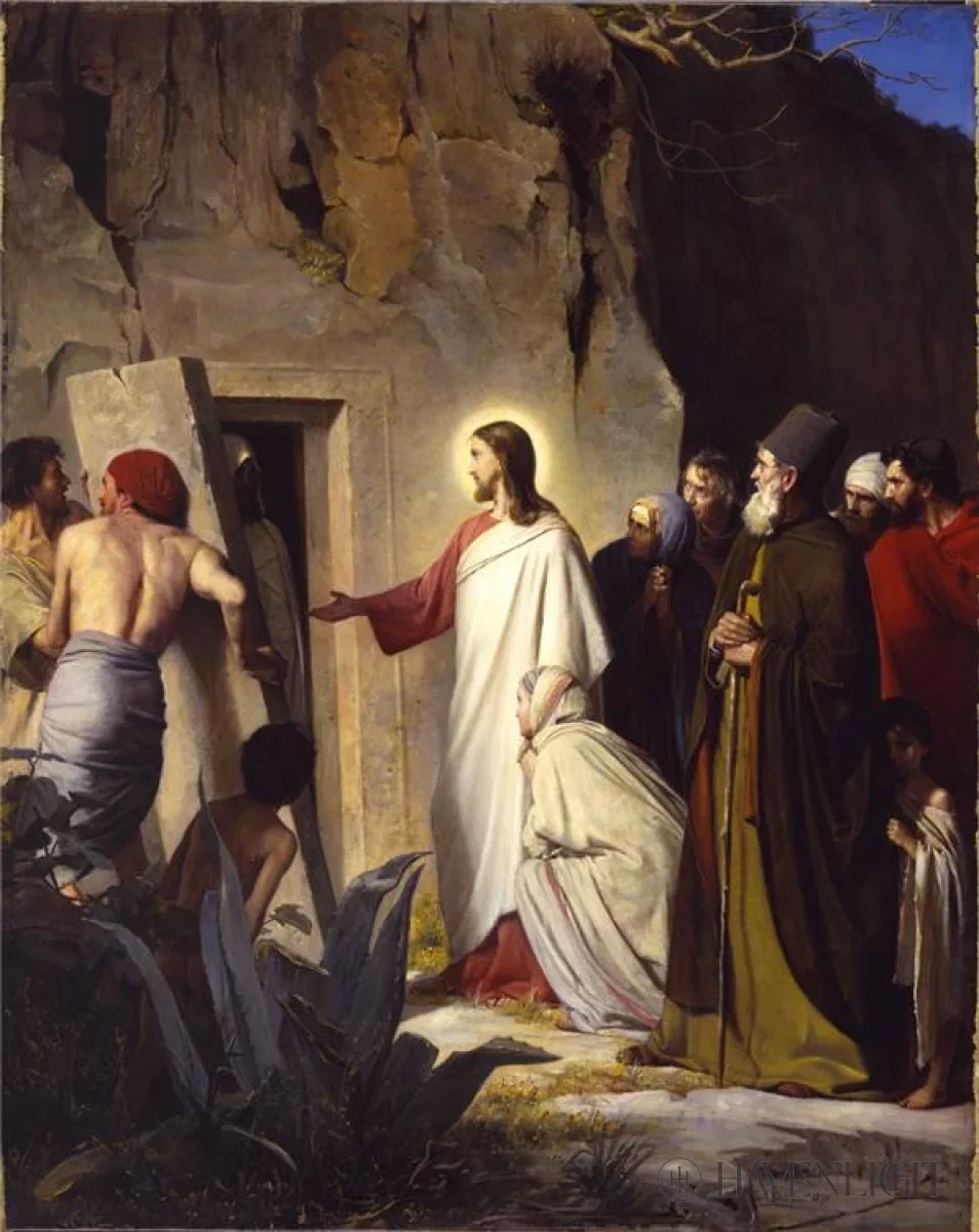Raising Lazurus From The Dead by Carl Bloch — Giclee On Canvas