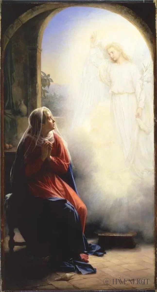 Annunciation Of Mary by Carl Bloch — Giclee On Canvas