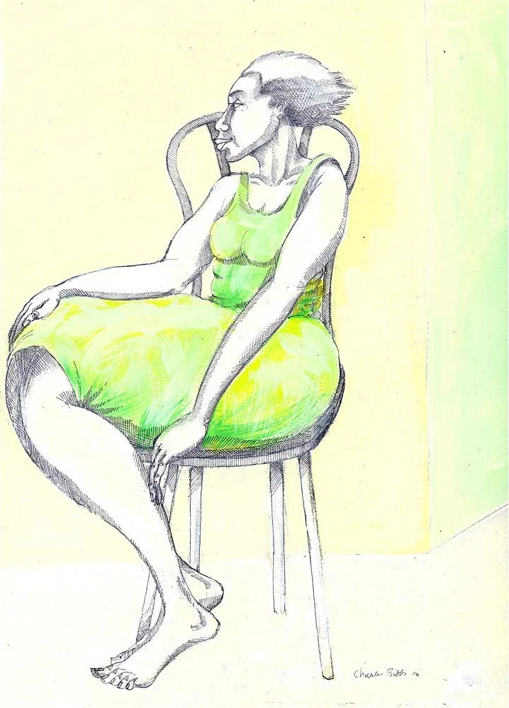 A Lady And A Chair by Charles Bibbs — Giclee On Paper