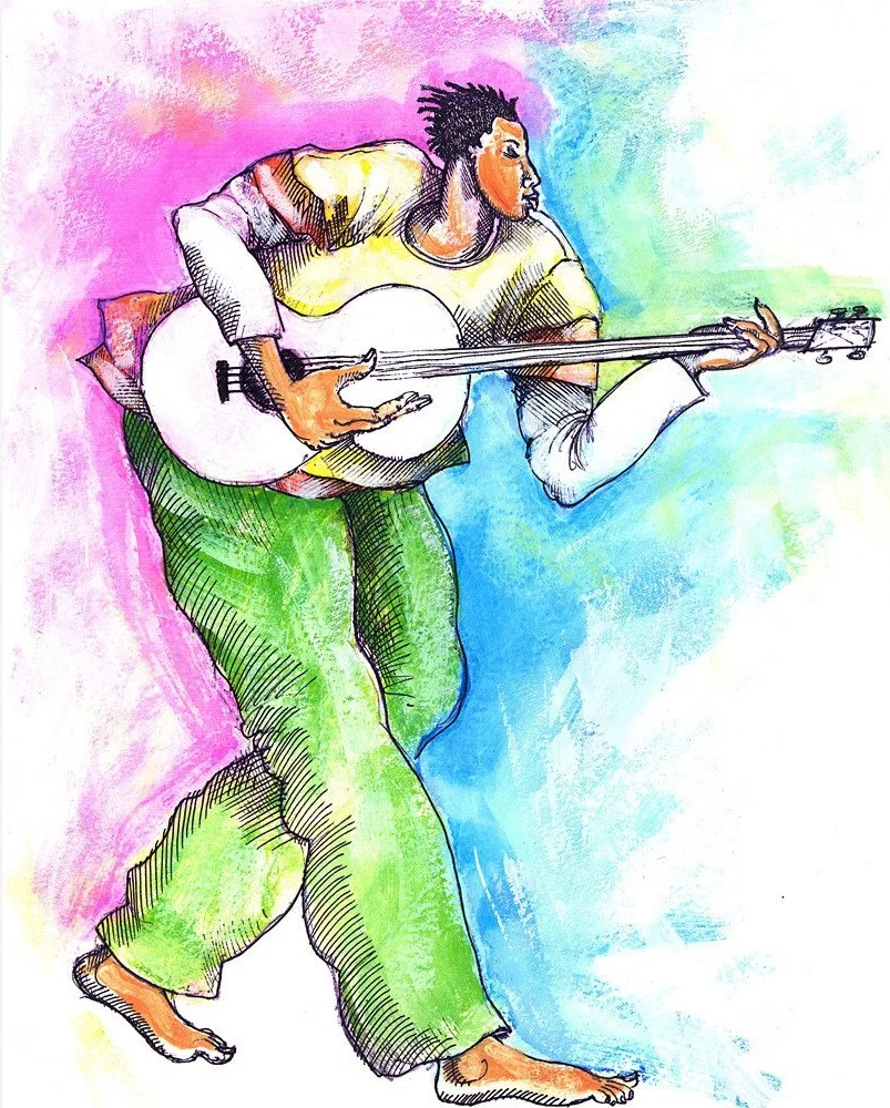 The Barefoot Player by Charles Bibbs — Giclee On Paper