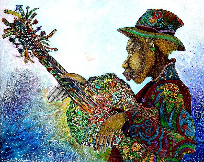 Bluz Evolution by Charles Bibbs — Giclee On Paper