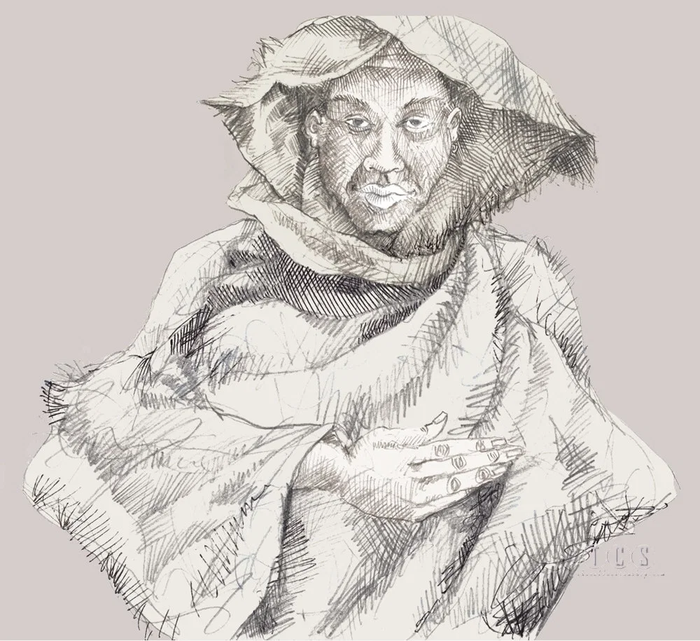 BurlArtist Proof Man Giclee by Charles Bibbs