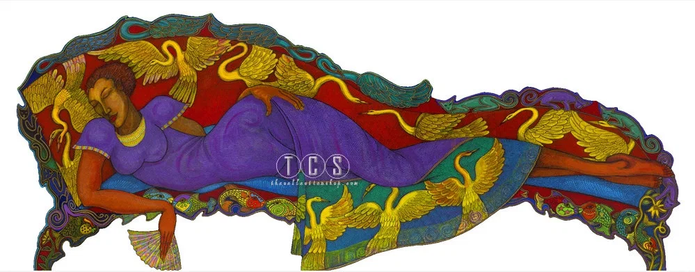 Day Dreamer White (reclining Lady) Giclee by Charles Bibbs