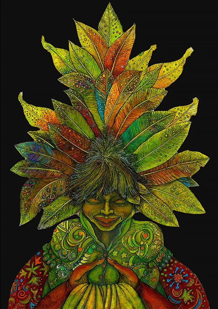 Earth Mother Black Classic with Remarque by Charles Bibbs — Giclee On Paper