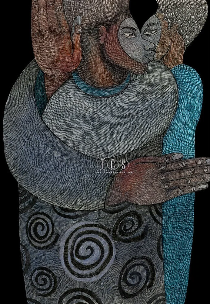 Eye To Eye Giclee (black Background) by Charles Bibbs