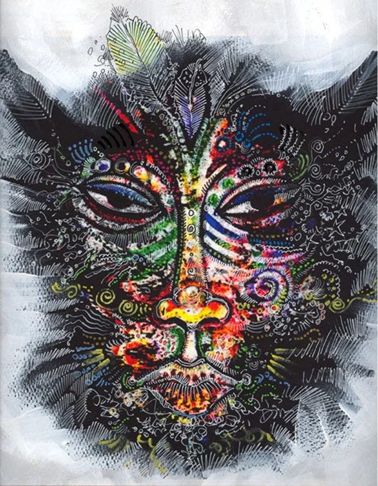 Mask Number 2 Collaboration with Sabrina Gibson by Charles Bibbs — Giclee On Paper
