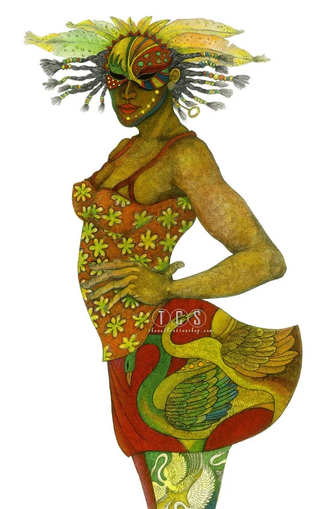 Masquerade II Giclee With Remarque by Charles Bibbs