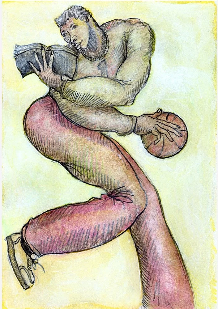 Mind Game Study 3 Hand Enhanced by Charles Bibbs — Giclee On Paper
