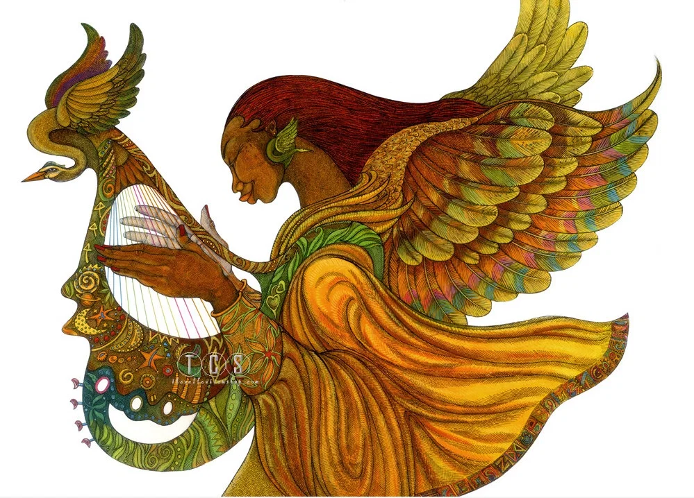 The Music Angel Giclee Remarque by Charles Bibbs