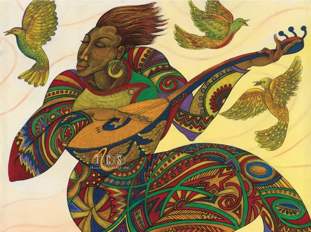 The Music Maker 3 Giclee On PArtist Proofer by Charles Bibbs