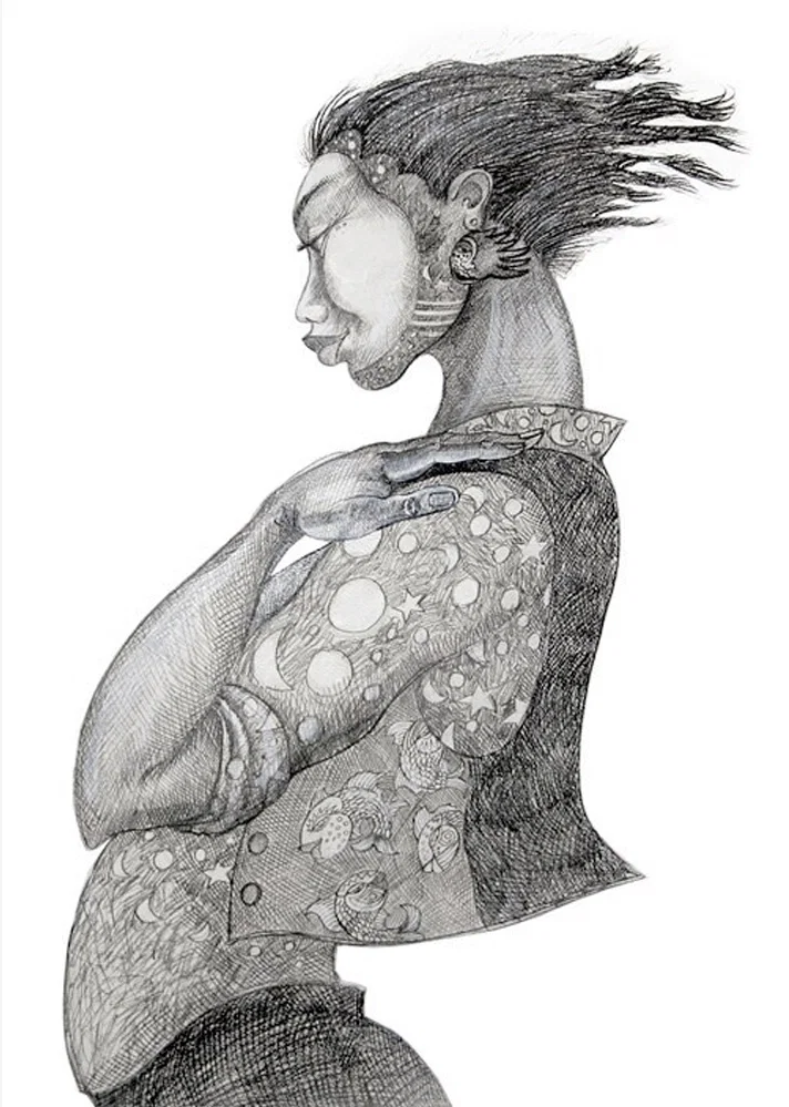 Mystic Girl Giclee Artist Proof With Remarque by Charles Bibbs