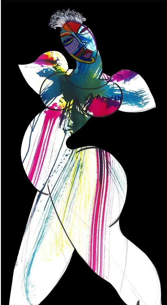 Paint My Body by Charles Bibbs — Giclee On Paper