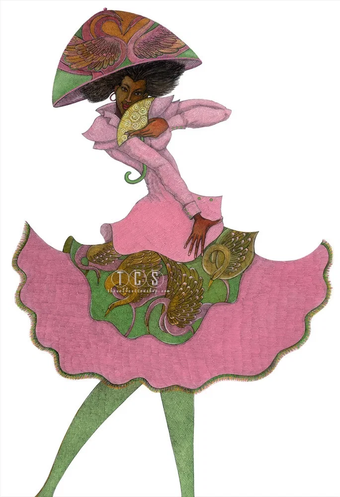 Parasol Lady Giclee by Charles Bibbs — Giclee On Paper