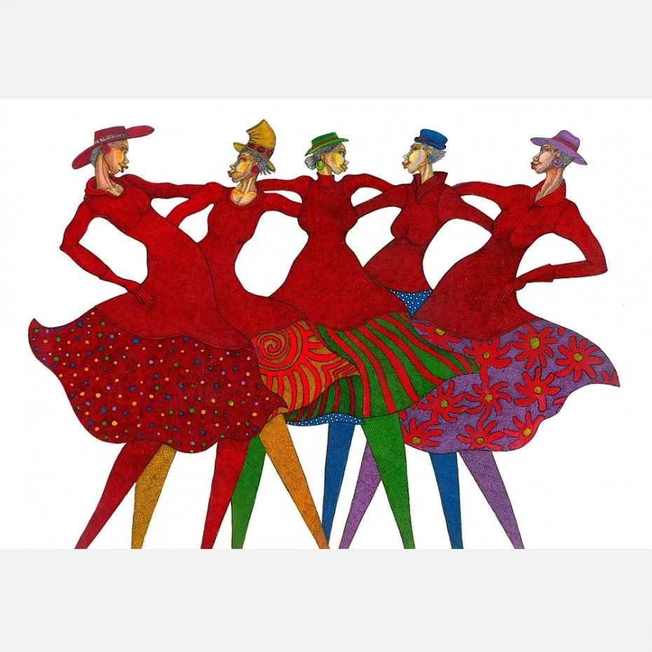 Sisters In Link by Charles Bibbs — Giclee On Paper