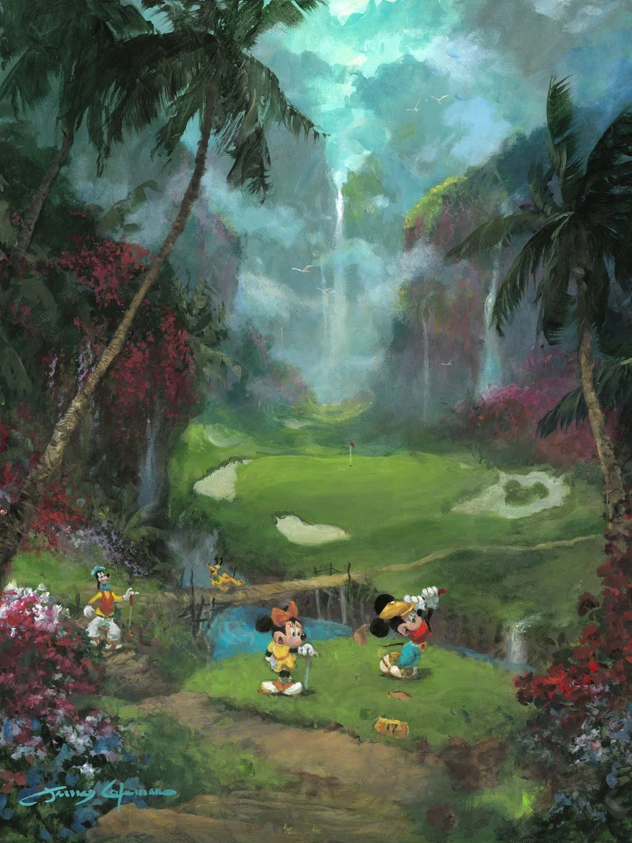 17th Tee in Paradise by James Coleman — Hand-Embellished Giclee on Canvas