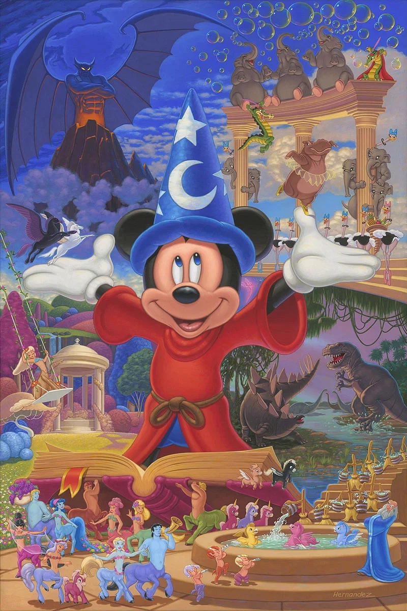 Story of Music and Magic by Manuel Hernandez — Hand-Embellished Giclee on Canvas
