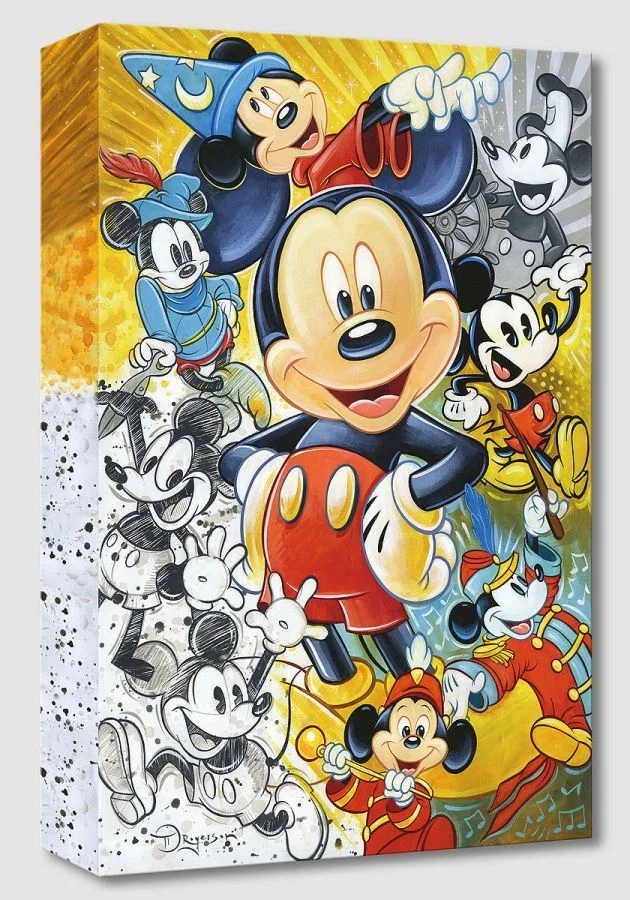 90 Years of Mickey Mouse by Tim Rogerson — Gallery Wrapped Giclee On Canvas