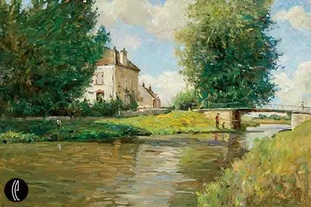 Canals Of Burgundy by Leonard Wren