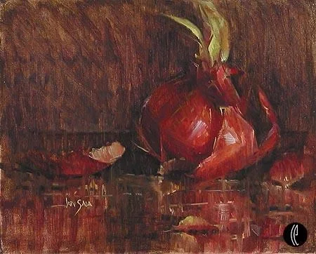 Red Onions by Jan Saia