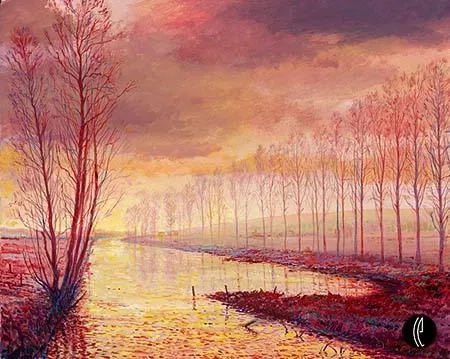 The River Indre Near Reignac by Harrison Ellenshaw