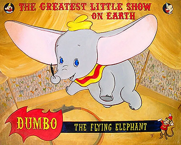 Big Top Dumbo by Tricia Buchanan Benson — Giclee On Canvas
