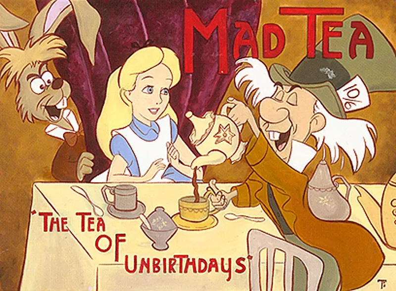 Mad Tea Alice In Wonderland by Tricia Buchanan Benson — Giclee On Canvas
