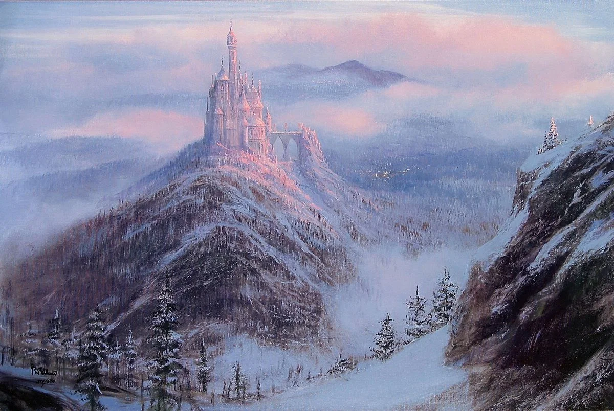 Mystical Kingdom Of The Beast - From Disney Beauty and The Beast by Peter Ellenshaw — Giclee On Canvas