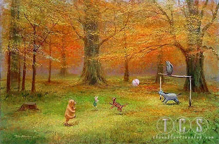 Pooh Soccer Winnie The Pooh by Peter Ellenshaw