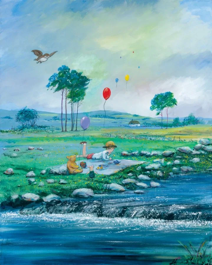 Summer In The 100 Acre Wood Winnie The Pooh by Peter / Harrison Ellenshaw — Seriagraph on Canvas