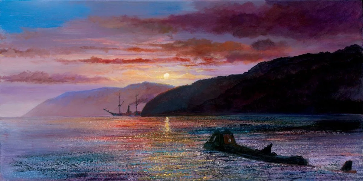 Lying In Wait - From 20000 Leagues Under The Sea by Peter / Harrison Ellenshaw — Giclee On Canvas