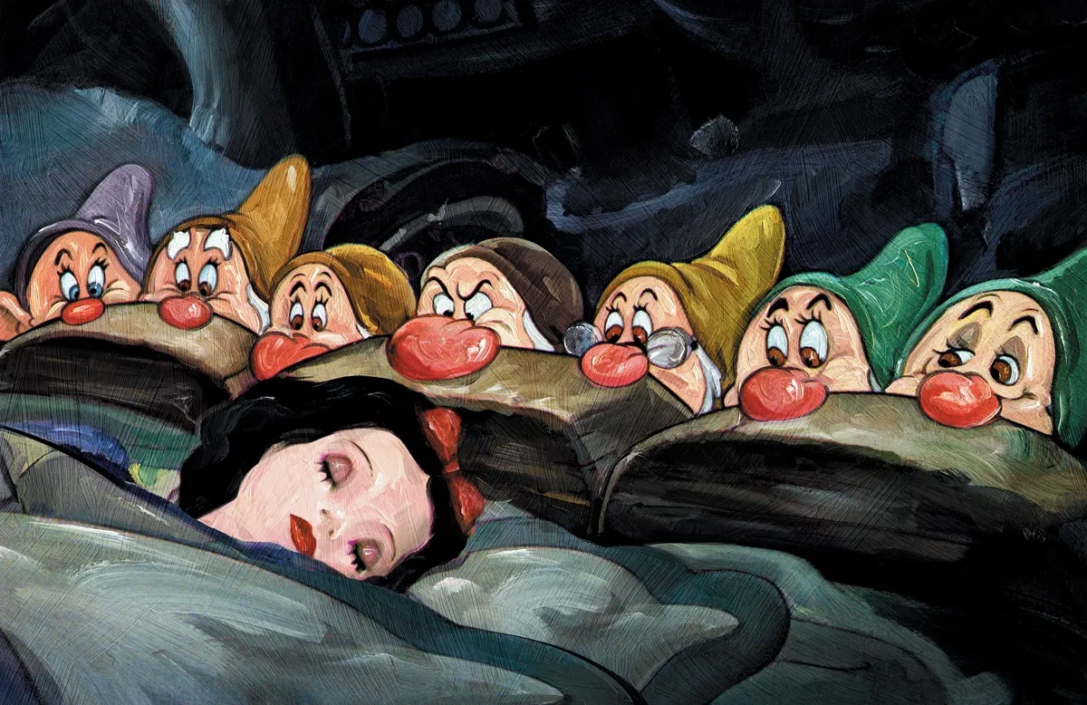 It's A Girl - From Snow White and the Seven Dwarfs  by Jim Salvati — Giclee On Canvas