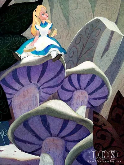 Alice (on Mushroom) - From Alice in Wonderland by Jim Salvati
