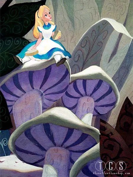 Alice (on Mushroom) - From Alice in Wonderland by Jim Salvati