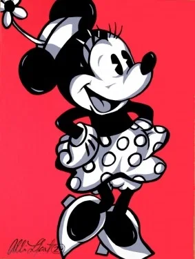 Minnie Flirt by Allison Lefcort — Hand-Embellished Giclee on Canvas