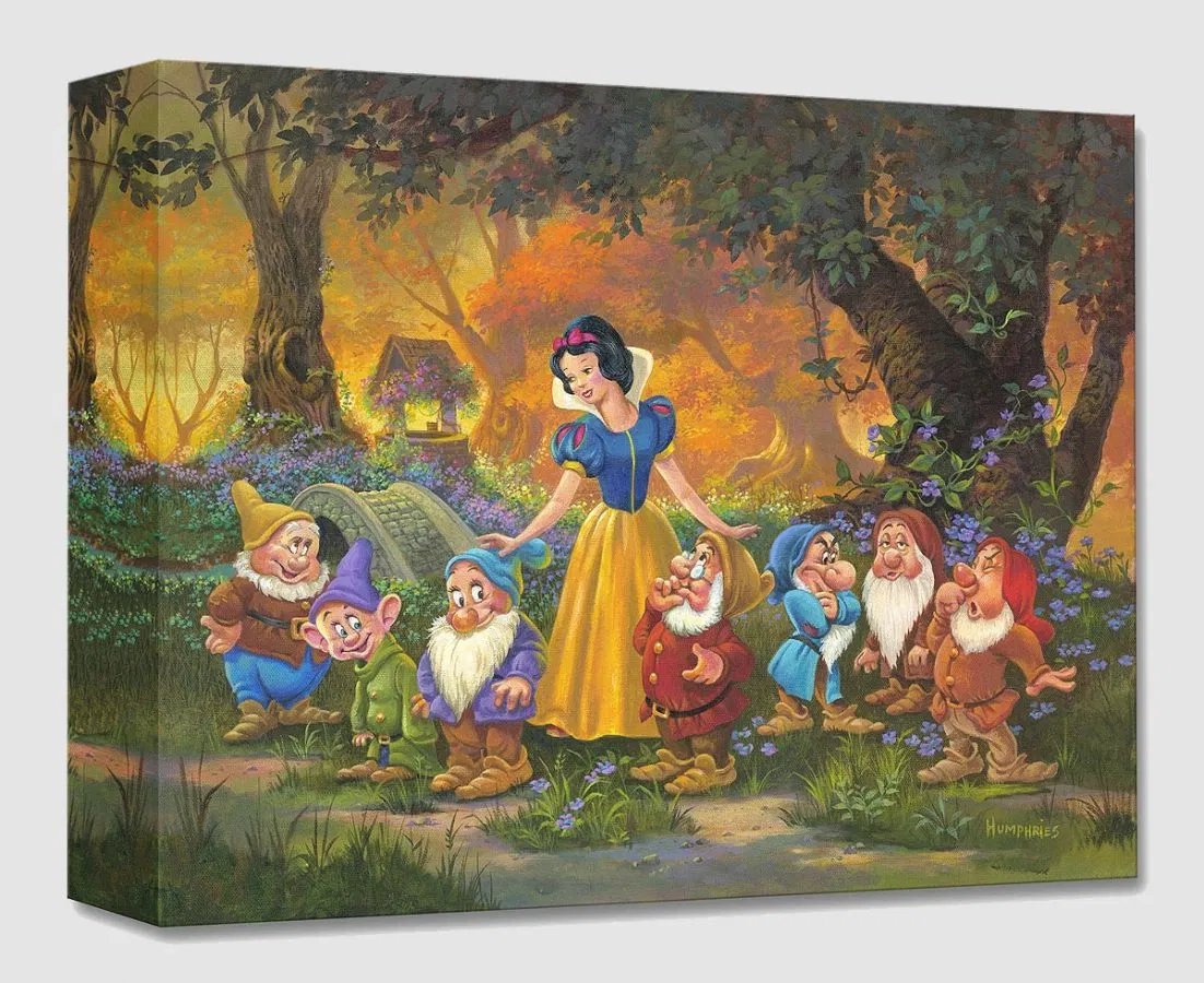 Among Friends From Snow White And The Seven Dwarfs by Michael Humphries — Gallery Wrapped Giclee On Canvas