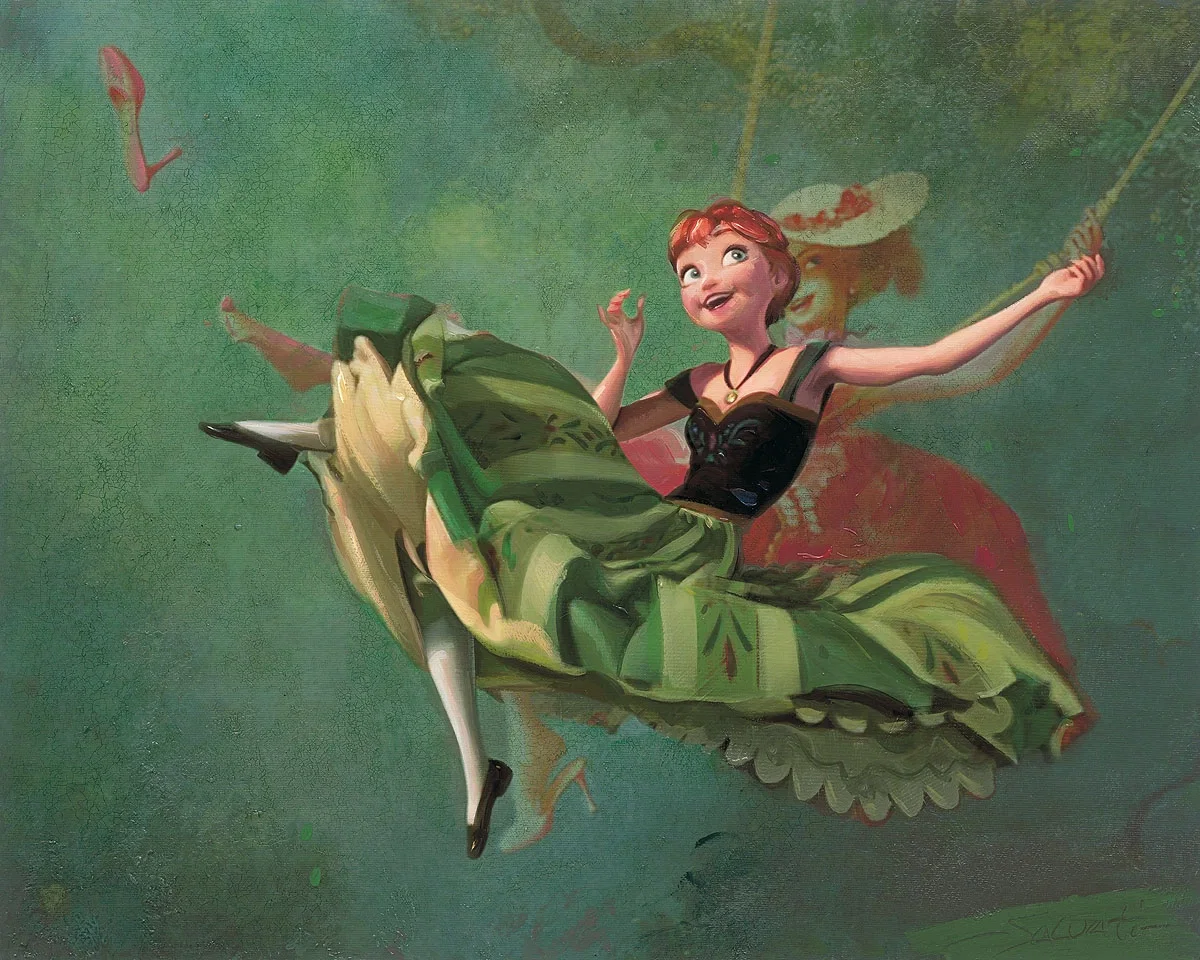 Art Imitates Art From The Movie Frozen by Jim Salvati — Hand-Embellished Giclee on Canvas