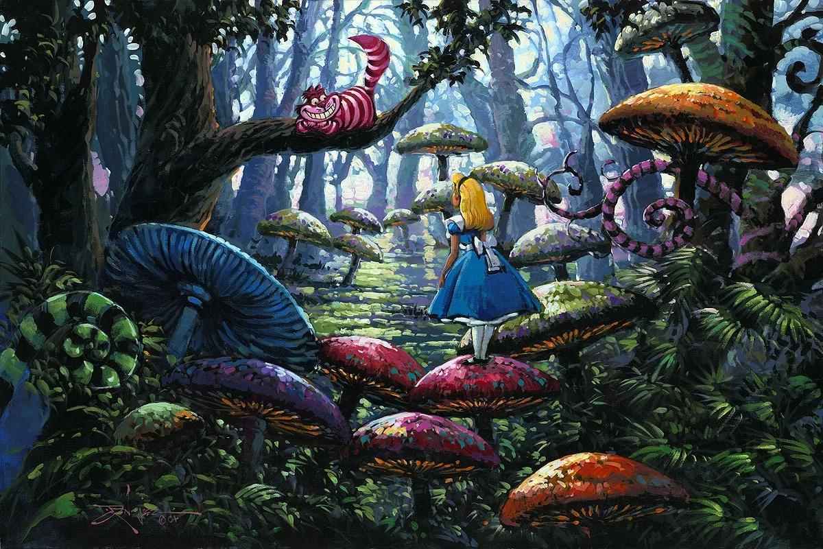 A Smile You Can Trust Premiere Edition From Alice in Wonderland by Rodel Gonzalez — Hand-Embellished Giclee on Canvas