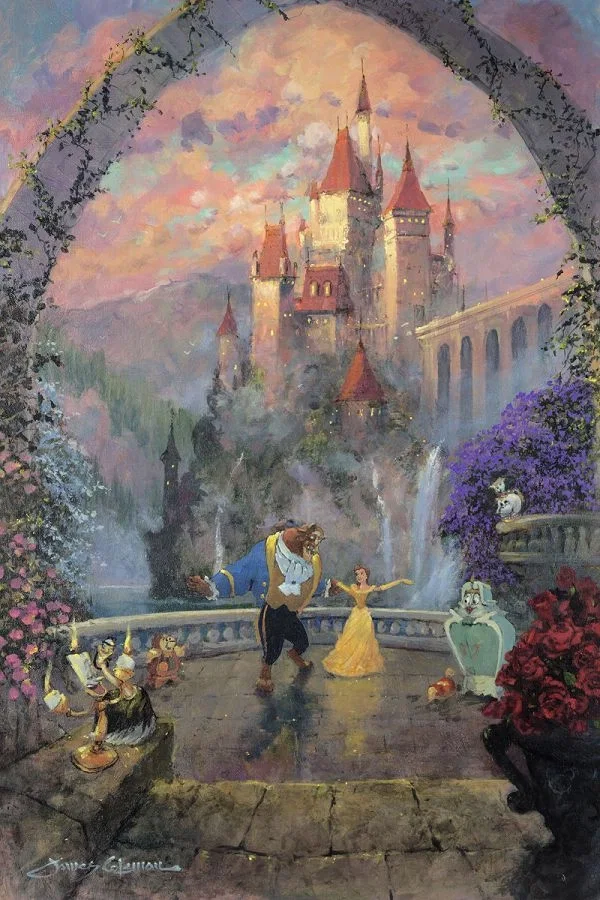 Beast and Belle Forever Gallery Wrapped by James Coleman — Hand-Embellished Giclee on Canvas