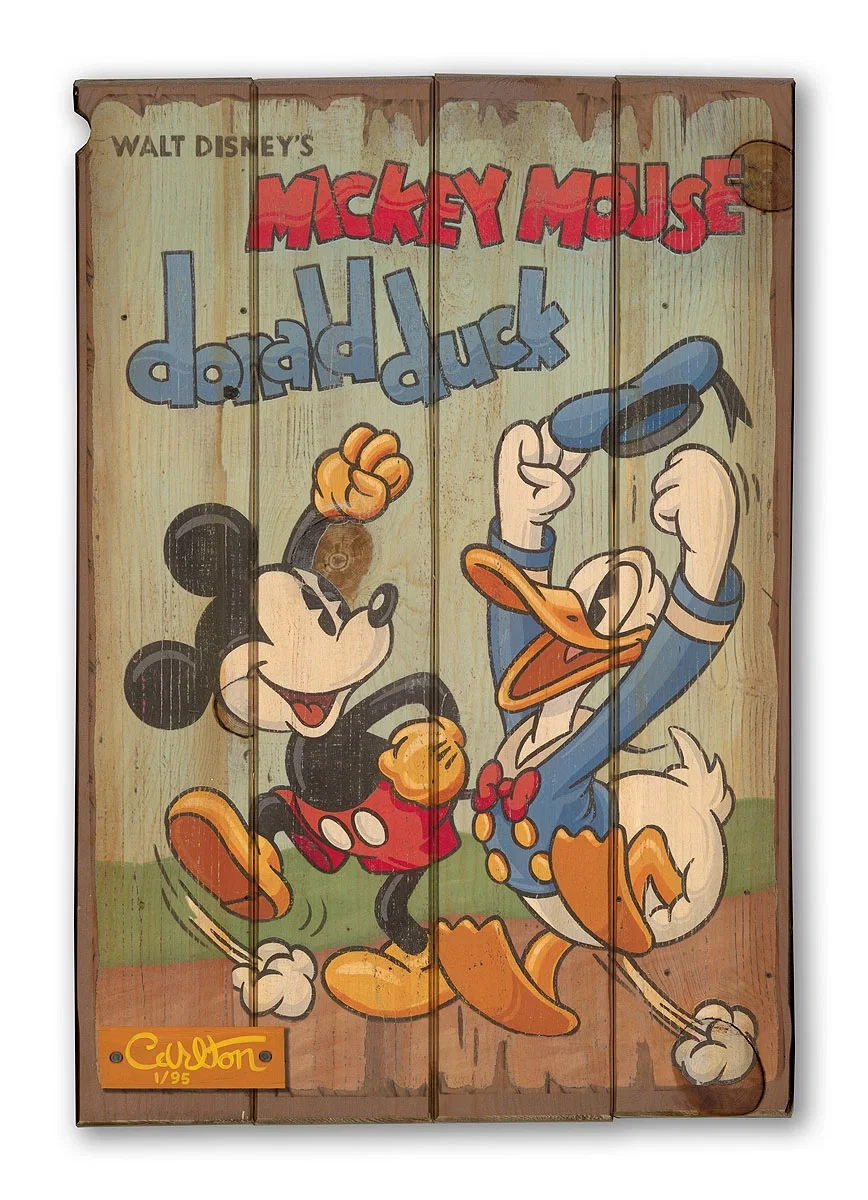 Best Pals Giclee On Reclaimed Wood by Trevor Carlton