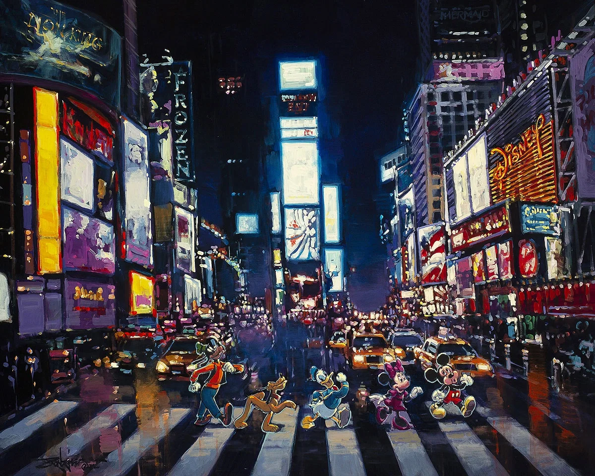 Bright Lights of Manhattan by Rodel Gonzalez — Giclee On Canvas