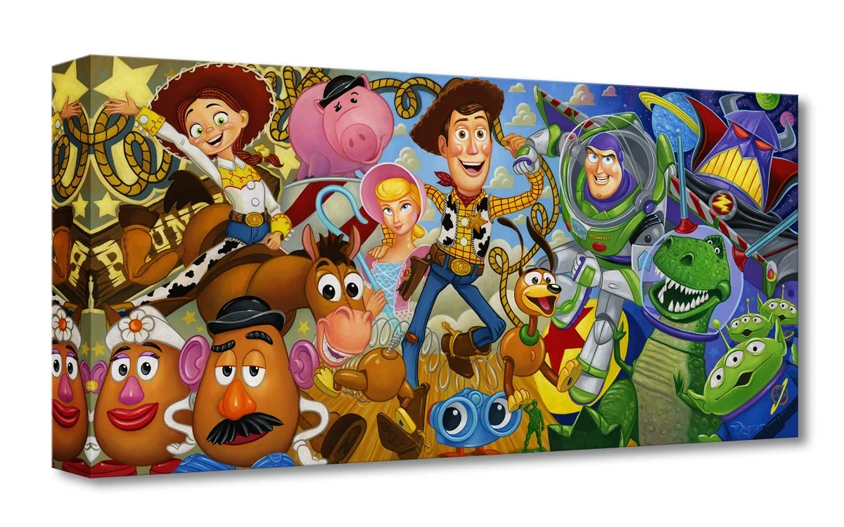 Cast of Toys by Tim Rogerson — Gallery Wrapped Giclee On Canvas